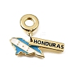 Brass Enamel European Dangle Charm KK-CBAA632-24G-1