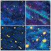 12Pcs Star & Planet & Constellation Theme Scrapbook Paper Pads PW-WGFA888-01-4