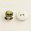 2-Hole Printed Wooden Buttons BUTT-Q032-05-2