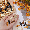 60Pcs 4 Colors 2-Hole Wood Buttons BUTT-GF0004-25B-3