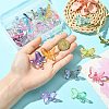 36Pcs 12 Styles Electroplate Transparent Acrylic Beads PACR-CJ0001-42-4