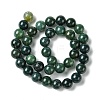 Natural Moss Agate Beads Strands GSR10mmC001-4