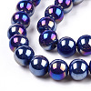 Electroplate Opaque Glass Beads Strands LS-GLAA-T032-P10mm-AB03-3