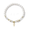 6mm Round Shell Pearl Beaded Stretch Bracelets BJEW-JB10672-3