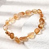 Heated Natural Citrine Beaded Stretch Bracelets GG-CBA05D5-02B-10-3