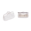 304 Stainless Steel Ribbon Crimp Ends X-STAS-P249-27B-S-2