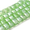 Electroplate Glass Beads Strands EGLA-D018-6x6mm-33-1