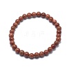 Synthetic Goldstone Bead Stretch Bracelets BJEW-K212-B-002-1