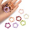 14Pcs Spray Painted Alloy Spring Gate Rings FIND-FS0004-57-2
