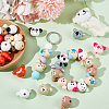 54Pcs 9 Colors Wood Animal European Style Beeds WOOD-OC0003-75-5