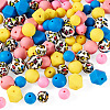 96Pcs 12 Styles Food Grade Eco-Friendly Silicone Beads SIL-TA0003-54-3