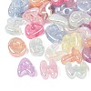 Luminous UV Plating Transparent Acrylic European Beads OACR-Q204-24-2