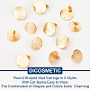 DICOSMETIC 6 Pairs 2 Style Brass Stud Earrings Findings KK-DC0001-40-4