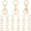 18Pcs Alloy Keychain Clasps KEYC-SC0001-72G-1