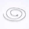 Tarnish Resistant 304 Stainless Steel Cable Chain Necklaces NJEW-P226-02P-02-1