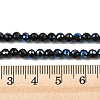 Electroplate Transparent Glass Beads EGLA-B013-02A-PL15-4