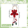 Leather and Alloy Keychain HJEW-WH20022-04A-03-2