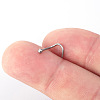 10Pcs 316L Surgical Stainless Steel Round Ball Fishtail Nose Rings WGE39F7-02-4