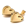 316 Stainless Steel Locket Pendants STAS-C123-02A-G-2