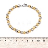 304 Stainless Steel Round Beads Bracelets BJEW-Q038-06GP-5