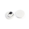 White and Black Flat Round Cartoon Resin Cabochons LS-CRES-Q009-01C-3