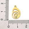 201 Stainless Steel Pendants STAS-U016-09G-02-3