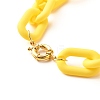 Opaque Acrylic Chain Necklaces NJEW-JN03728-3