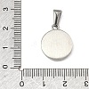 Textured 304 Stainless Steel Pendants STAS-A140-02P-8-3