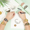 10Pcs 5 Colors Retro Iron Cuff Bangle Making MAK-ME0001-16-3