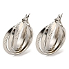 Tarnish Resistant 202 Stainless Steel Multi Layered Hoop Earrings EJEW-H003-11P-1