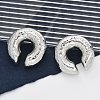 304 Stainless Steel C-Shaped Cuff Earrings for Women EJEW-M068-06P-2