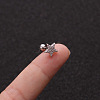 316L Surgical Stainless Steel Micro Pave Clear Cubic Zirconia Star Cartilage Earrings WG9CD6D-33-1