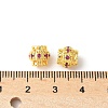 Brass Micro Pave Cubic Zirconia European Beads KK-U067-08G-04-2