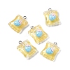 Transparent Resin Pendants RESI-M030-01A-1