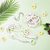 2Pcs Handmade Macrame Polyester with Wood Bead Plant Hanger AJEW-HS0001-46-6