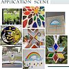 Olycraft 30Pcs Colored Glass Mosaic Tiles DIY-OC0009-43A-7