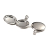 Floral Embossed Brass Locket Pendants KK-CBA7157-05P-3