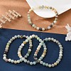 Natural Amazonite Bead Stretch Bracelets BJEW-K212-A-007-1