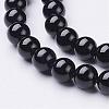 Natural Black Onyx Round Beads Strands GSR6mmC097-2