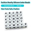 20Pcs Luminous Cube Letter Silicone Beads 12x12x12mm Square Dice Alphabet Beads with 2mm Hole Spacer Loose Letter Beads for Bracelet Necklace Jewelry Making JX437S-4