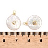 Brass Micro Pave Cubic Zirconia with Natural Pearl Pendants KK-Z146-07C-4