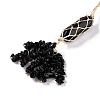 Natural Obsidian Reiki Healing Wall Hanging Pendant HJEW-C005-01I-2