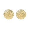 Brass Half Round Stud Earrings EJEW-F389-23G-4