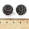 Stripe Pattern Polymer Clay Rhinestone Beads CLAY-NH0001-01C-3