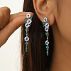 Elegant Nature-Inspired Long Alloy Stud Earrings HY8690-1