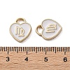 (Defective Closeout Sale: Enamel Yellowing) Golden Alloy Enamel Charms ENAM-XCP0001-47A-4