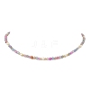 Dyed & Heated Faceted Round Natural Agate and Cultured Freshwater Pearl Beaded Necklaces for Women NJEW-JN06240-03-2