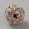Opaque Acrylic Beads MACR-WH0010-12B-2