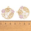 Rack Plating Alloy Enamel Pendants FIND-A040-07B-03G-3