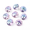Pointed Back & Back Plated Glass Rhinestone Cabochons LS-RGLA-J012-8mm-001VL-1